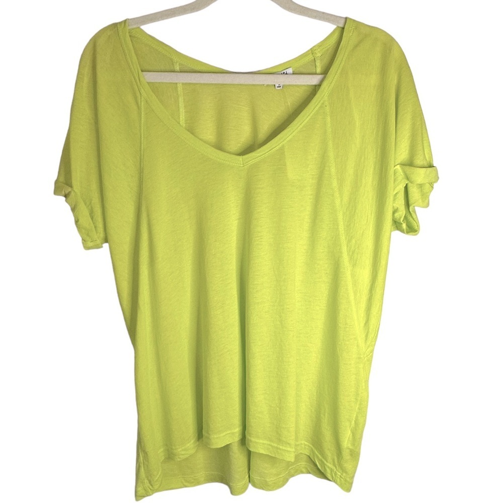 Splendid‎ ST9367 Vintage Whisper Relaxed Short Sleeve Tee Chartreuse NWT XS